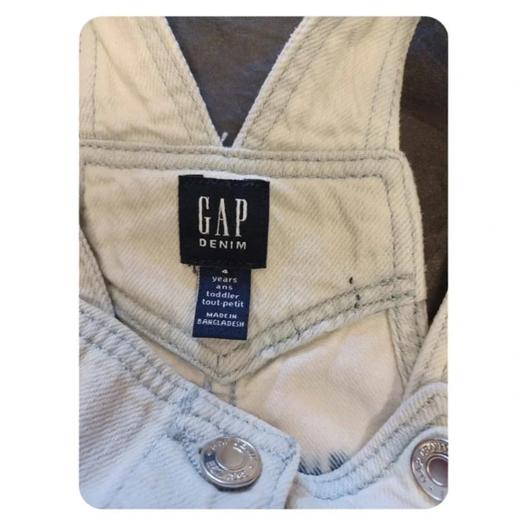 Gap Blue Tie Dye Overall  Dress Size 4 - Picture 3 of 9